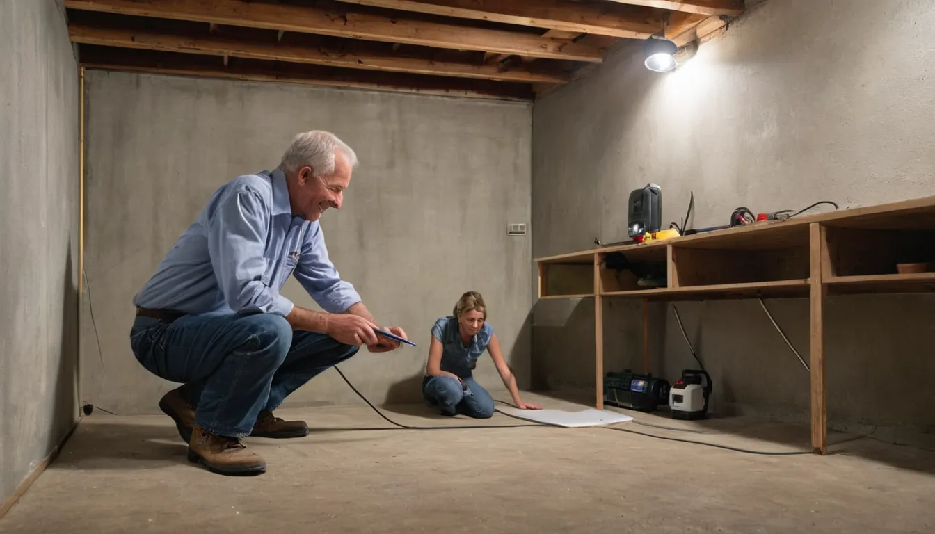Provider inspecting a basement sill plate for termite damage in an older University Park home